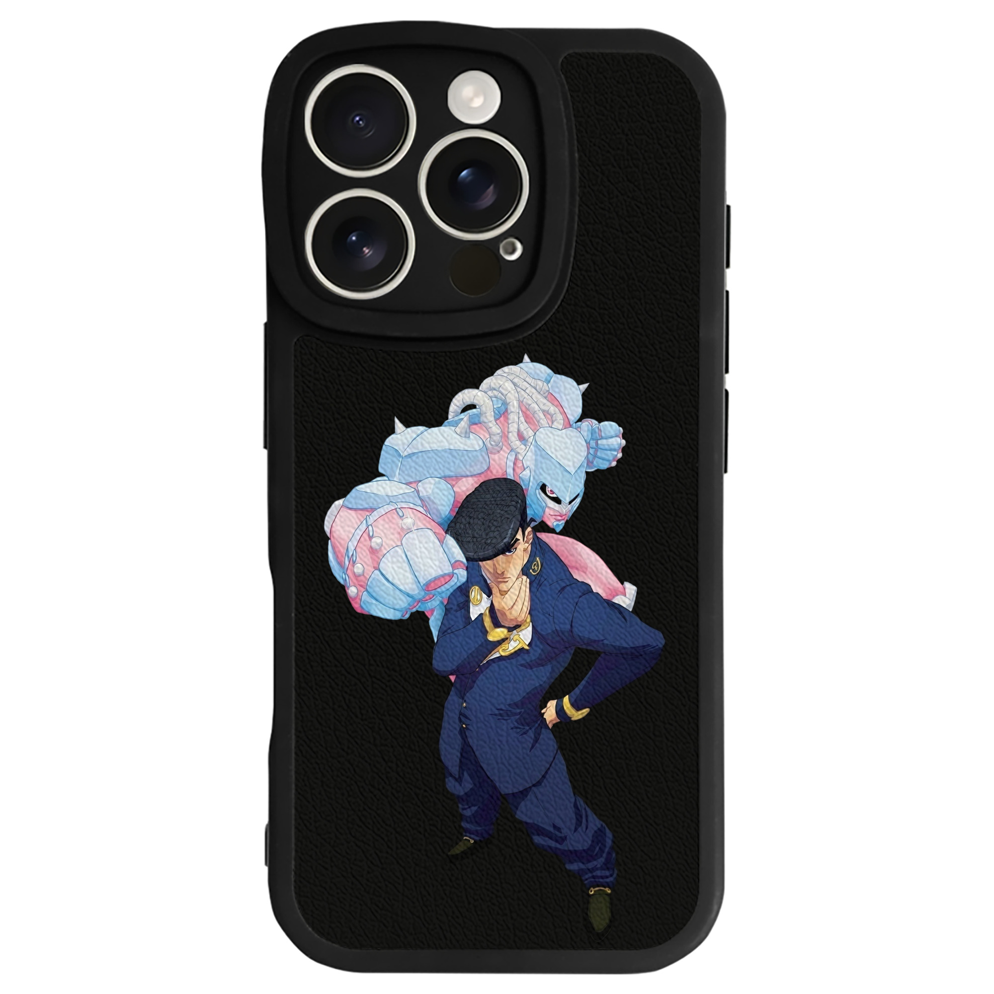 （画像用） ジョジョの奇妙な冒険 ひがしかた じょうすけ JoJo's Bizarre Adventure Higashikata Josuke 【iPhone 16シリーズ対応】シリコンスマホケース（レザー調） 材質：シリコン
